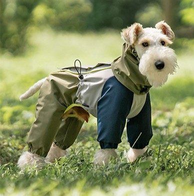 Doudoune Imperméable 4 Pattes à Capuche Color-Block