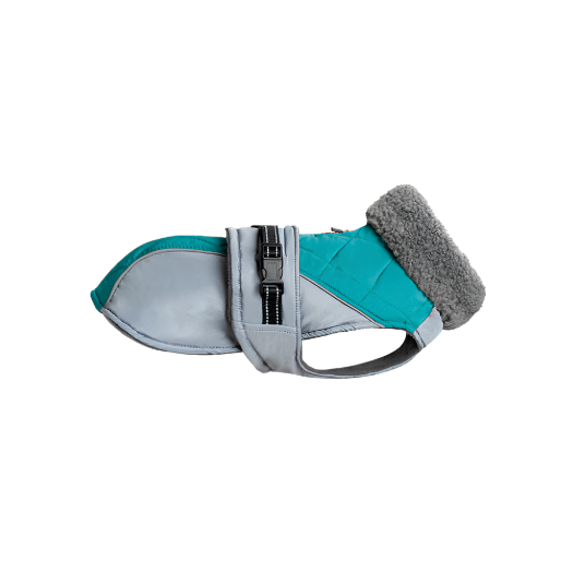 Gilet Matelassé Doublé Polaire avec Col Mouton