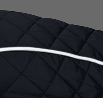 Manteau Matelassé en Losanges Doublé Polaire