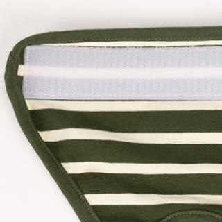 Culotte Hygiénique Lavable à Rayures avec Velcro