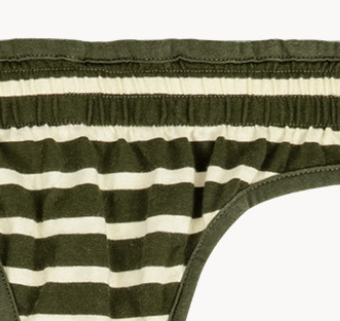 Culotte Hygiénique Lavable à Rayures avec Velcro
