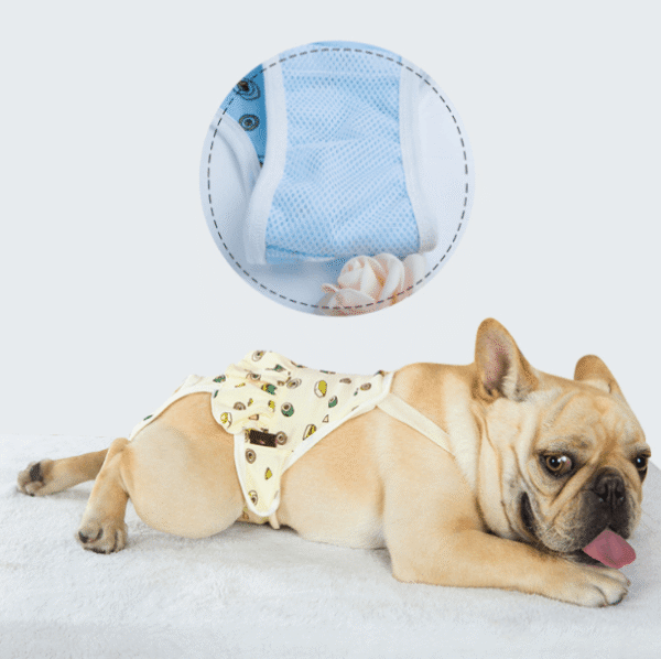 Culotte Hygiénique Lavable à Bretelles Imprimé Sushi