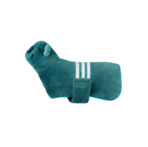Peignoir Épais en Velours Coral pour Chien avec Col Montant & Attache Ajustable